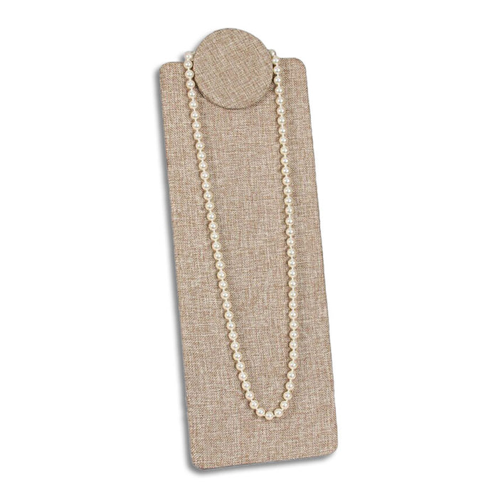 16 5/8" Beige Burlap Necklace Easel Display