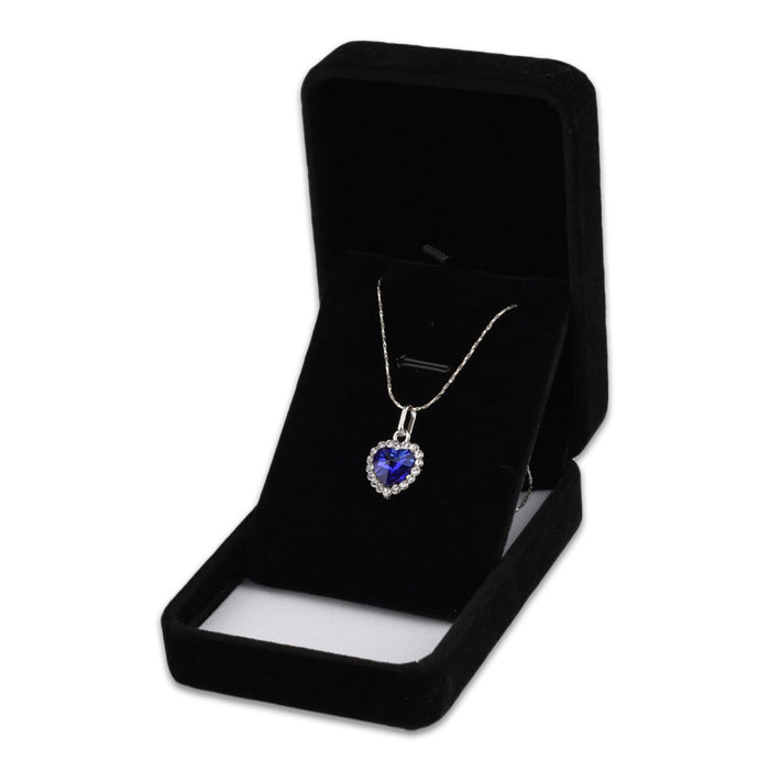24-Pack Deluxe Plush Black Velvet Pendant/Necklace Box