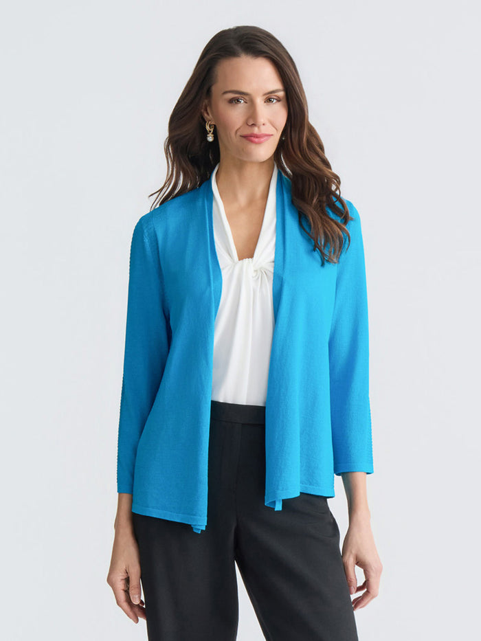 A-Line Cardigan, Bright Azul | Kasper