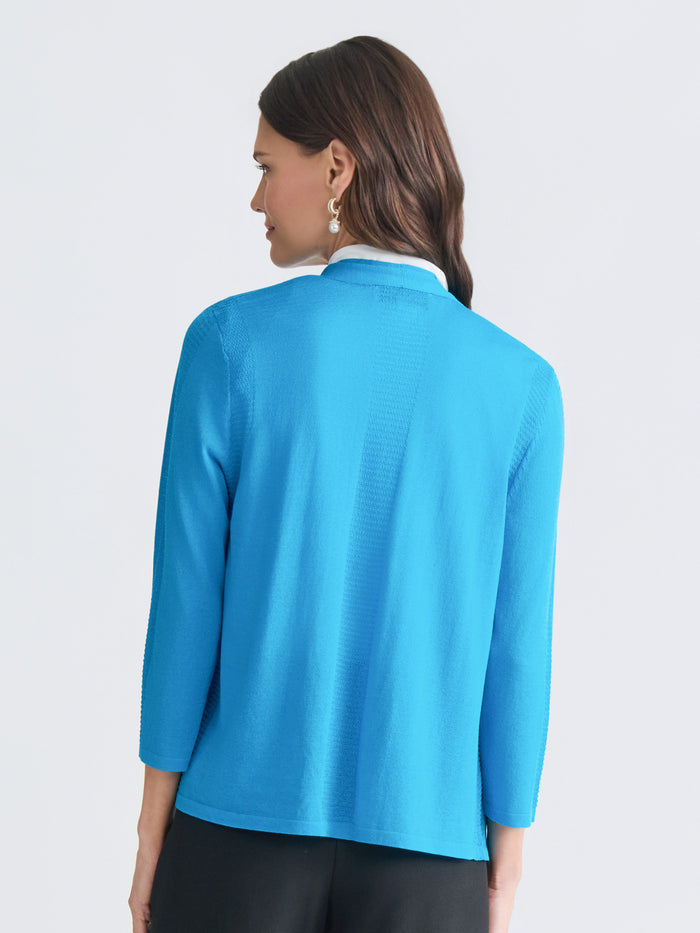 A-Line Cardigan, Bright Azul | Kasper