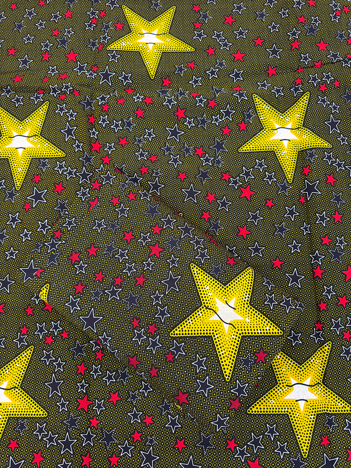 African Wax Print Fabric Star Print Pattern