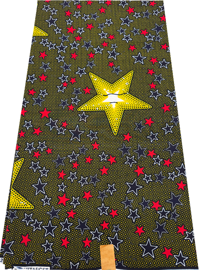 African Wax Print Fabric Star Print Pattern