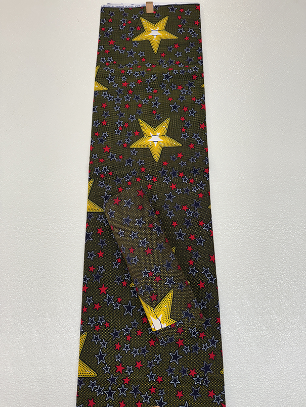 African Wax Print Fabric Star Print Pattern