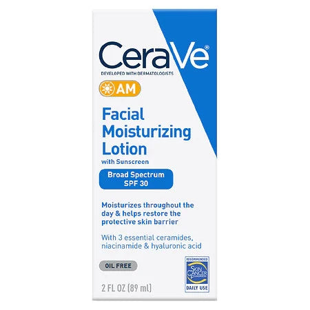 AM Face Moisturizer SPF 30 Oil-Free Cream with Sunscreen