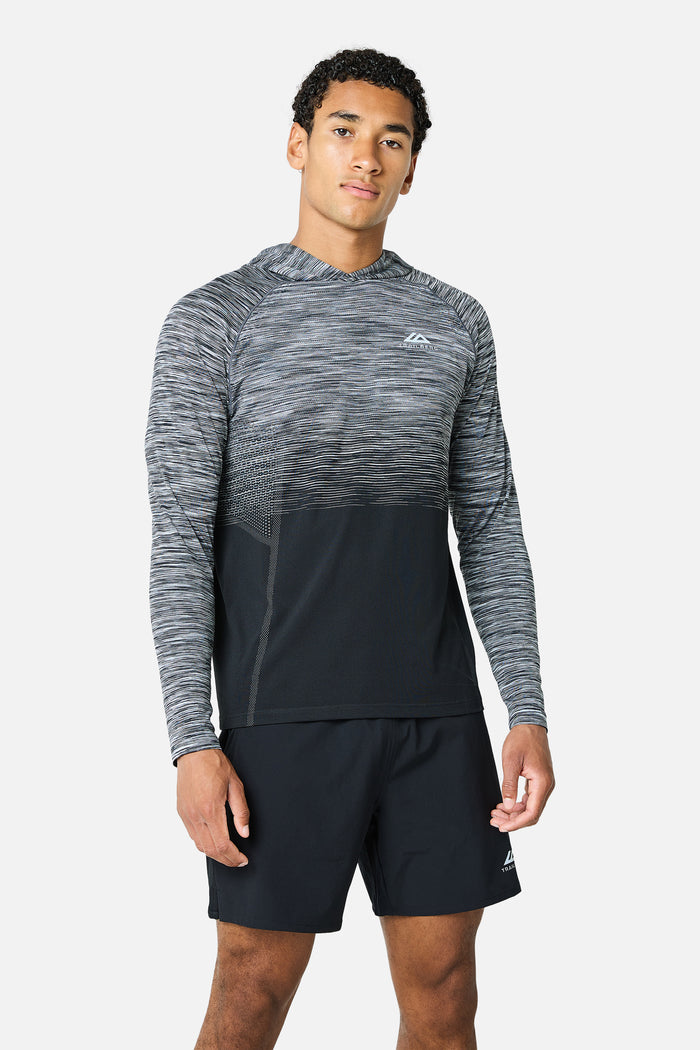 Arc Seamless Hood Twinset - Black/Moon Grey