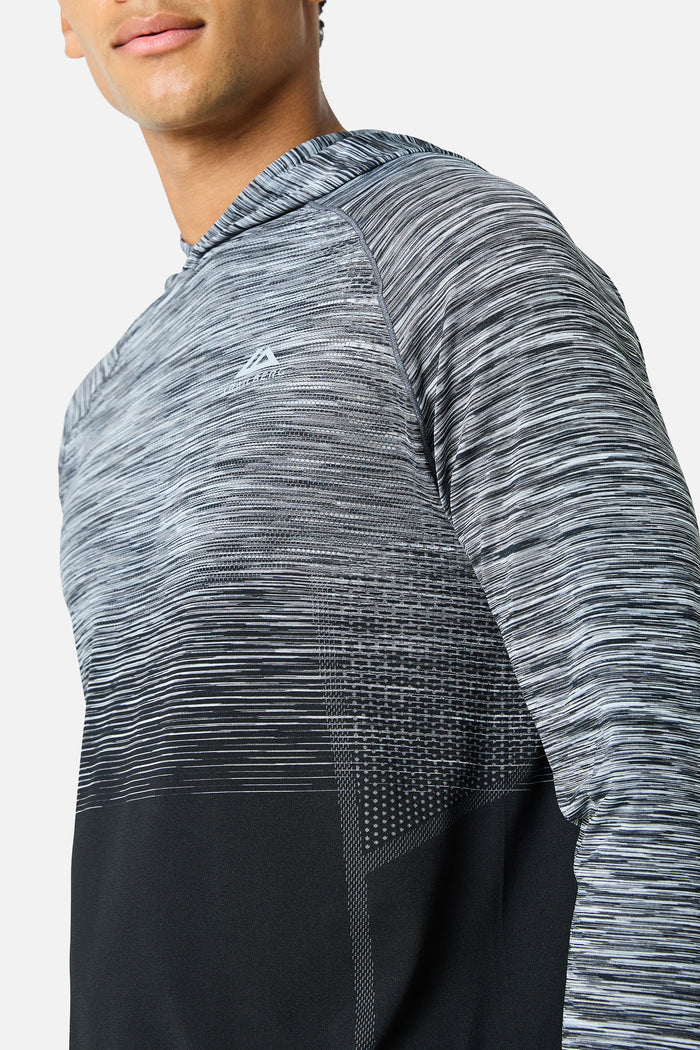 Arc Seamless Hood Twinset - Black/Moon Grey