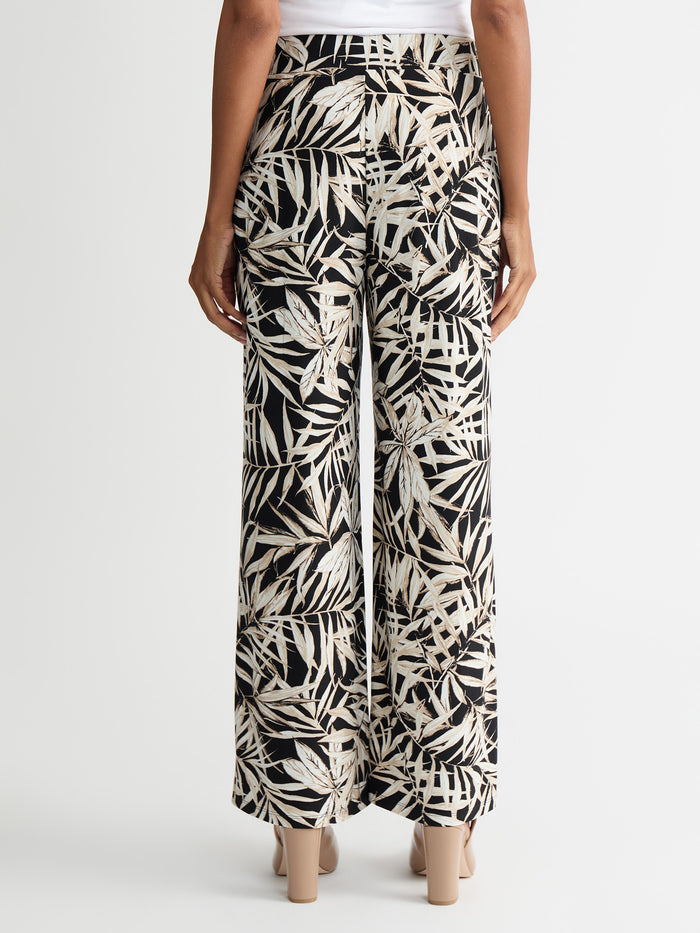 Audrey Pull-On Ankle Pants, Toasted Wheat/Black Multi | Kasper