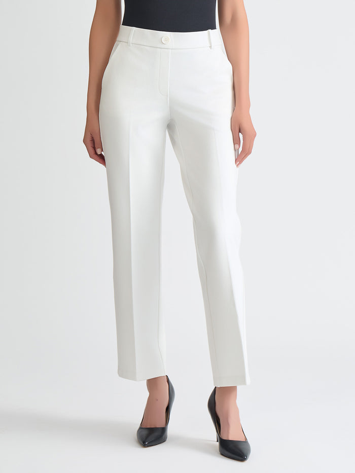 Audrey Pull-On Trouser, Compression Suiting, Vanilla Ice | Kasper
