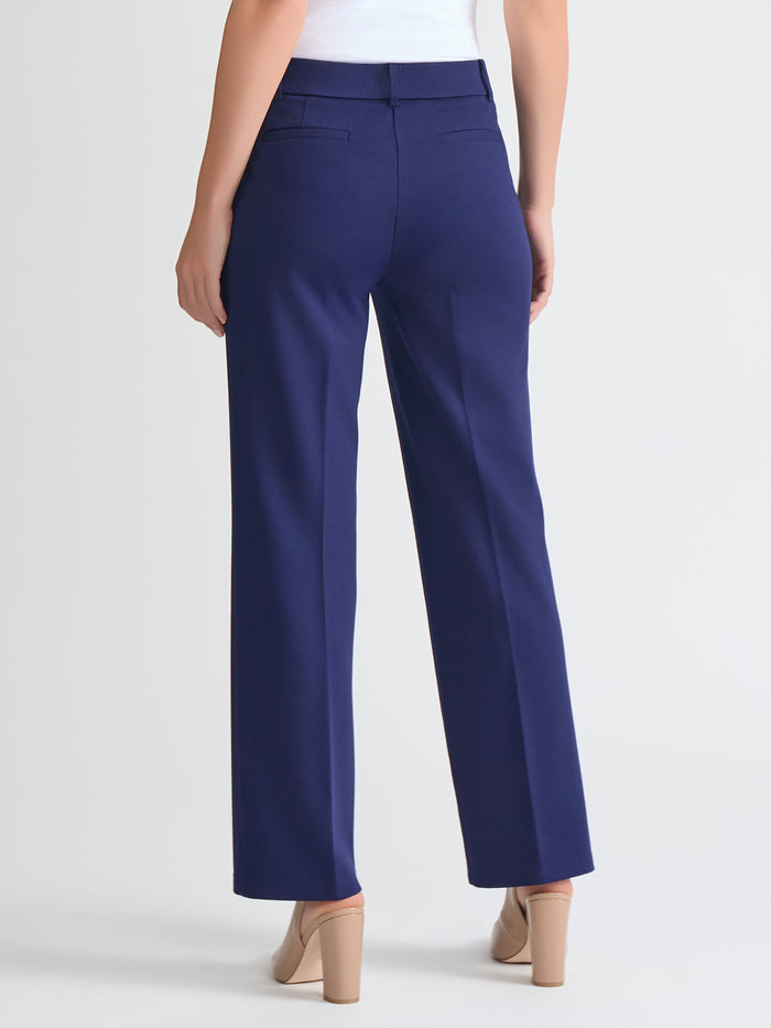 Plus Audrey Pull-On Trouser, Compression Suiting, Kasper Navy | Kasper