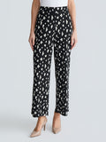 Audrey Pull-On Wide Leg Pants, Black Brush Multi | Kasper