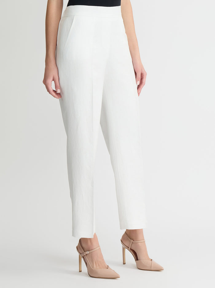 Audrey Pull-On Wide Leg Pants, Lily White | Kasper