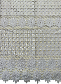 Authentic African Design Guipure Lace/ | Corded Lace White with sequins
