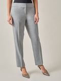 Harlow Pant, Iconic Stretch Crepe, Grey/Black | Kasper