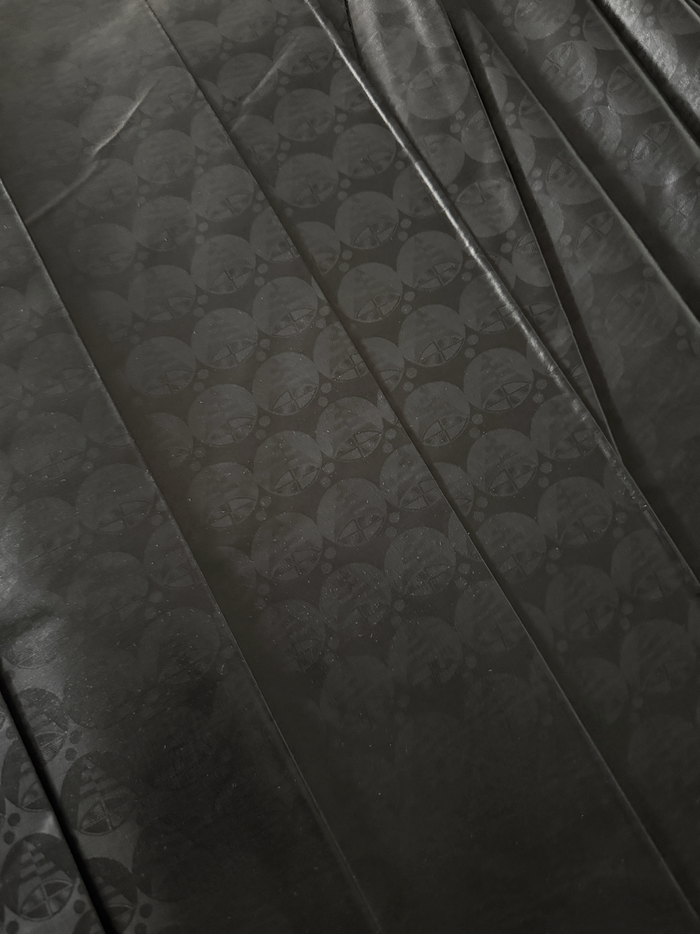 Black African Bazin Brocade Fabric