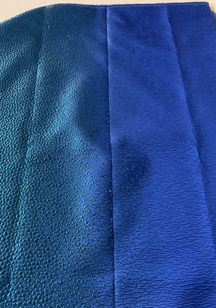 Blue African Bazin Brocade Lace Fabric