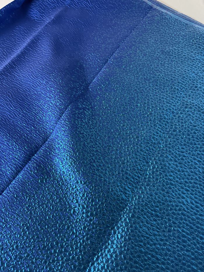 Blue African Bazin Brocade Lace Fabric
