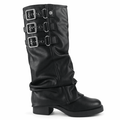 Bota Chalada Mujer Biker-7 Negro Casual Botas Taco Chalada