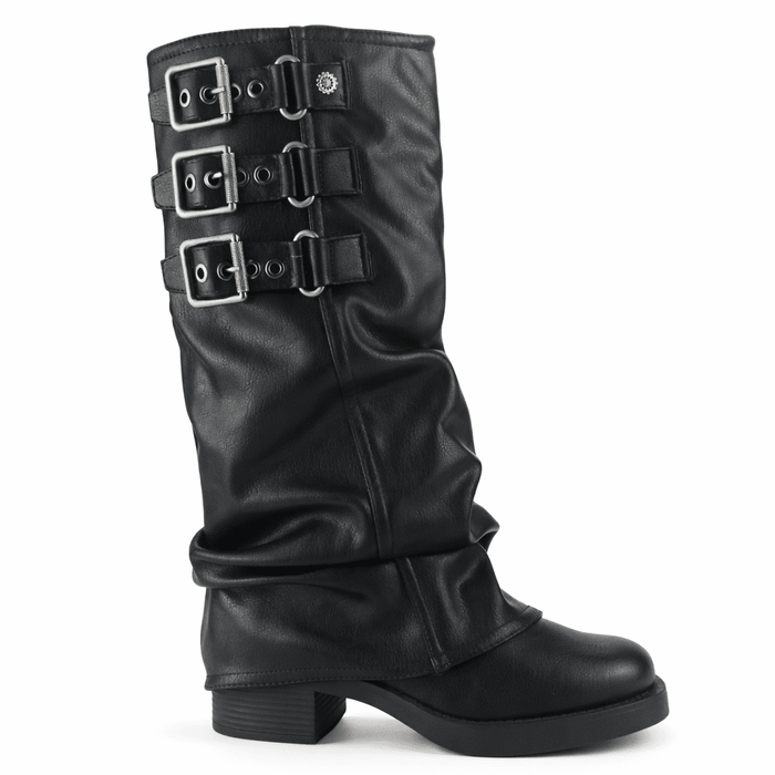 Bota Chalada Mujer Biker-7 Negro Casual Botas Taco Chalada