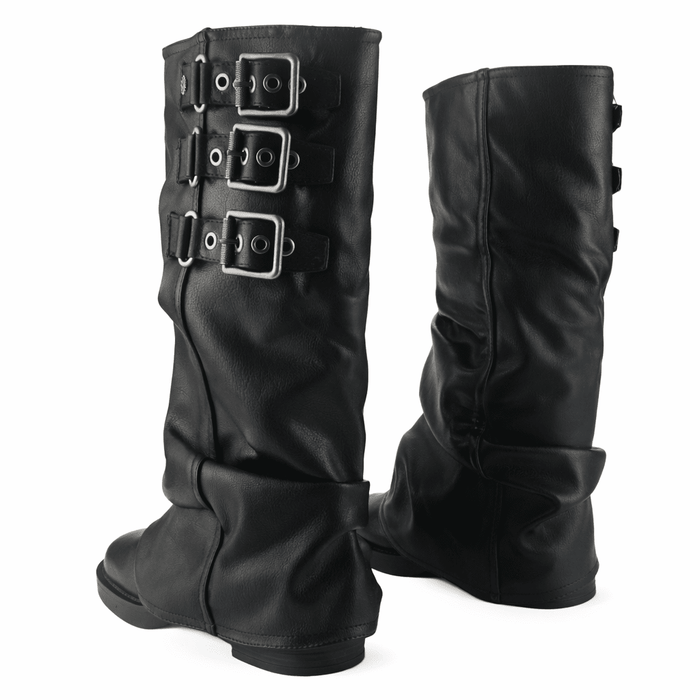 Bota Chalada Mujer Biker-7 Negro Casual Botas Taco Chalada