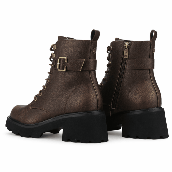Botin Bronce Mujer Casual Chalada Jorky Botines Taco Chalada