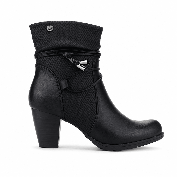 Botin Chalada Mujer Ceta-20 Negro Casual Botines Taco Chalada