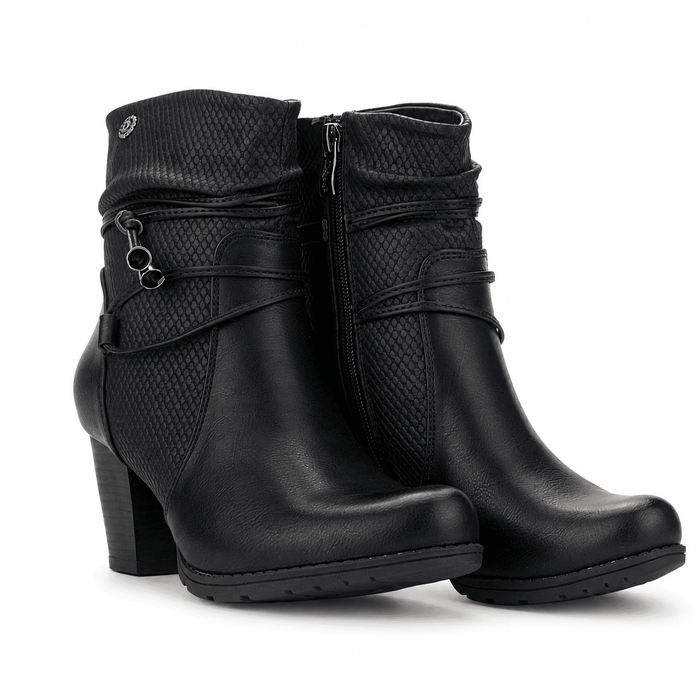 Botin Chalada Mujer Ceta-20 Negro Casual Botines Taco Chalada