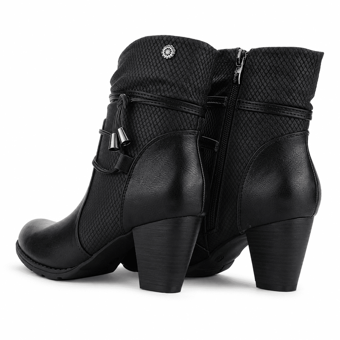 Botin Chalada Mujer Ceta-20 Negro Casual Botines Taco Chalada