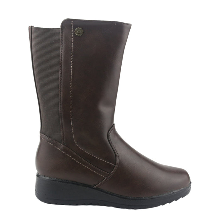 Botin Chalada Mujer Humen-3 Café Casual Botines Planos Chalada