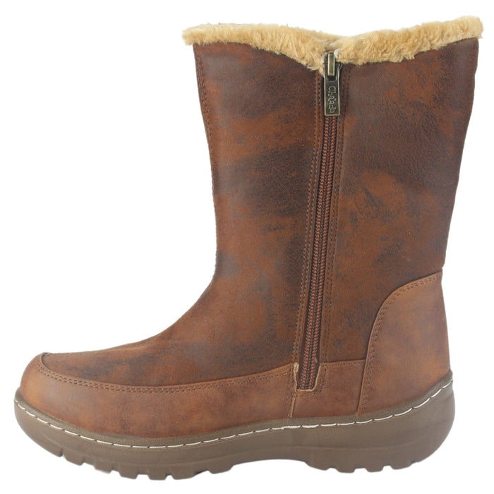 Botin Chalada Mujer Qual-8 Camel Casual Botines Taco Chalada