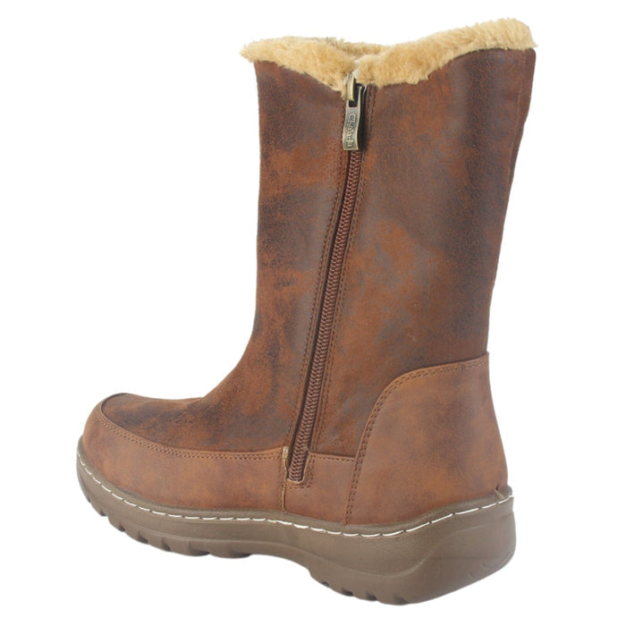 Botin Chalada Mujer Qual-8 Camel Casual Botines Taco Chalada