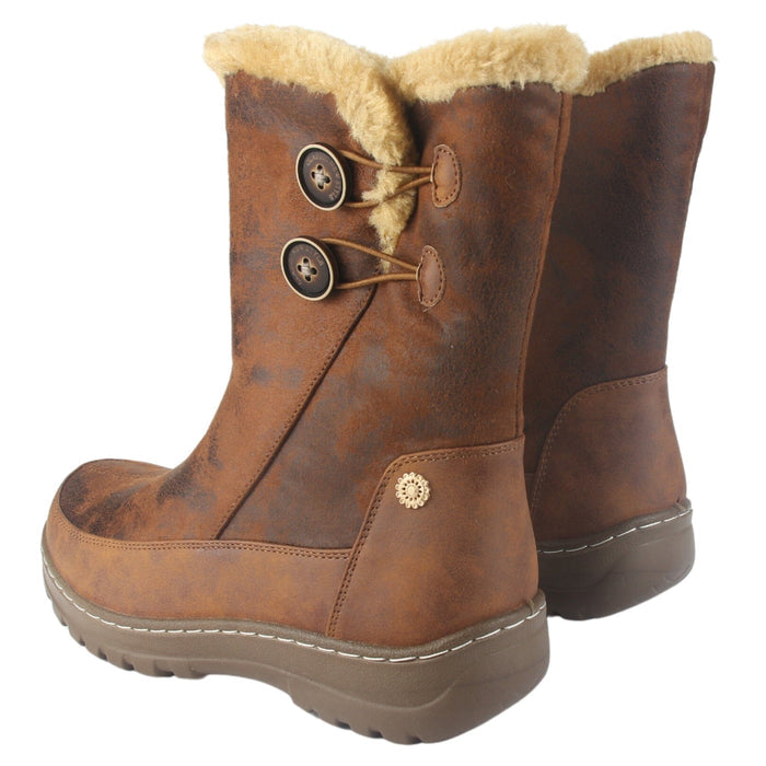 Botin Chalada Mujer Qual-8 Camel Casual Botines Taco Chalada