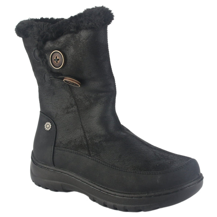 Botin Chalada Mujer Qual-8 Negro Casual Botines Taco Chalada