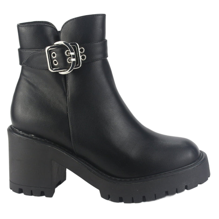 Botin Chalada Mujer Tere-2 Negro Casual Botines Taco Chalada