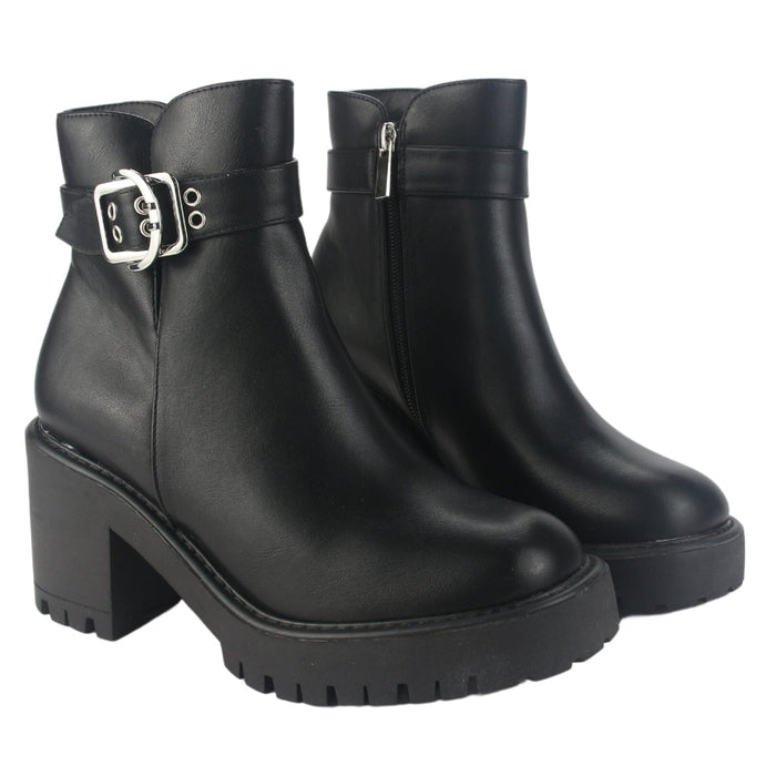 Botin Chalada Mujer Tere-2 Negro Casual Botines Taco Chalada