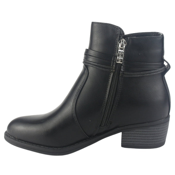 Botin Chalada Mujer Trosi-1 Negro Casual Botines Taco Chalada