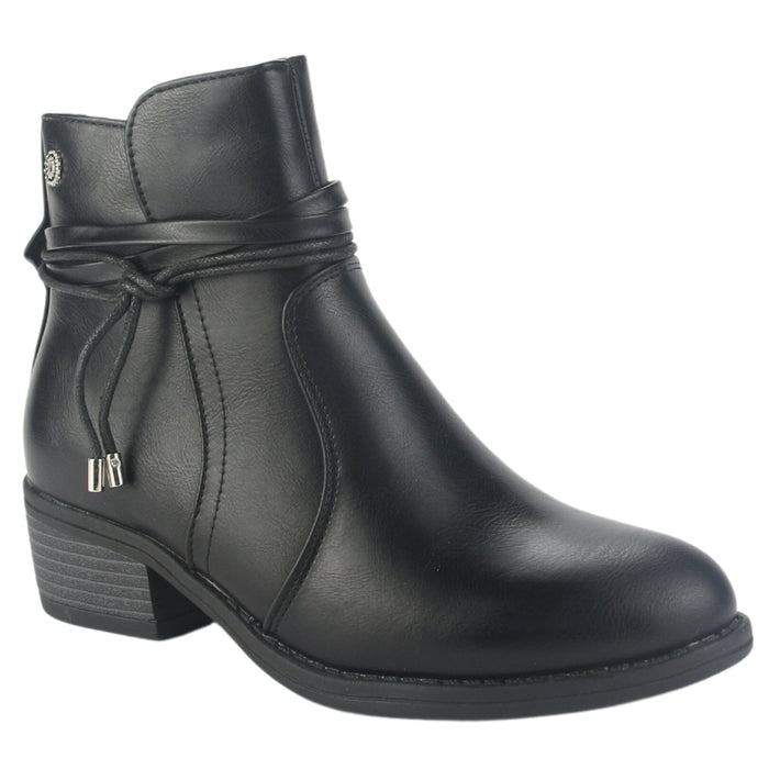 Botin Chalada Mujer Trosi-1 Negro Casual Botines Taco Chalada