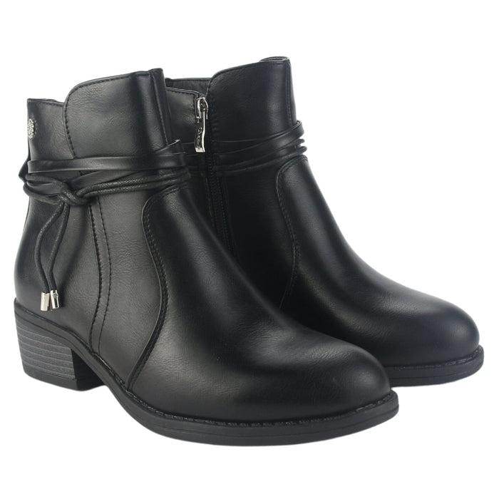 Botin Chalada Mujer Trosi-1 Negro Casual Botines Taco Chalada