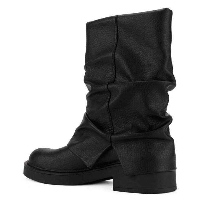 Botin Negro Mujer Casual Chalada Biker Botines Taco Chalada