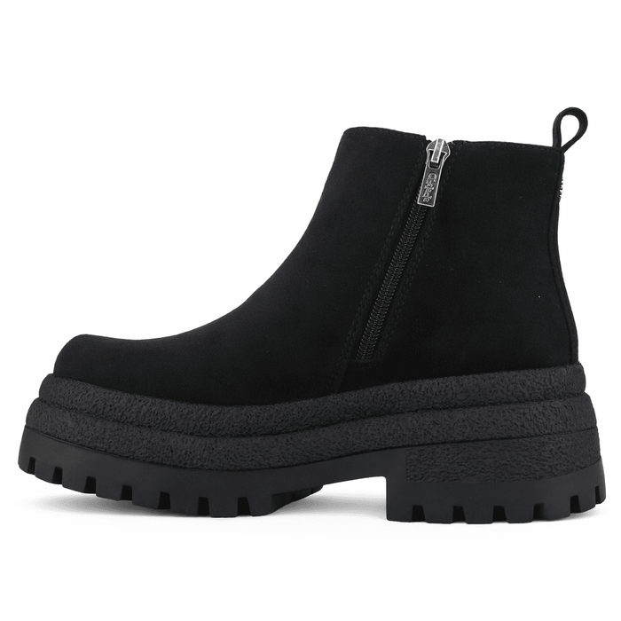 Botin Negro Mujer Casual Chalada Krepin Botines Taco Chalada