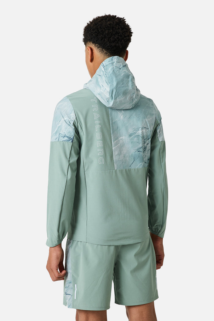 Boys Slate Windbreaker - Willow Green/Tide Mist