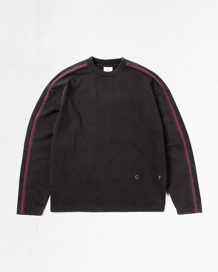 Candice - Racer Long Sleeve Tee - Black