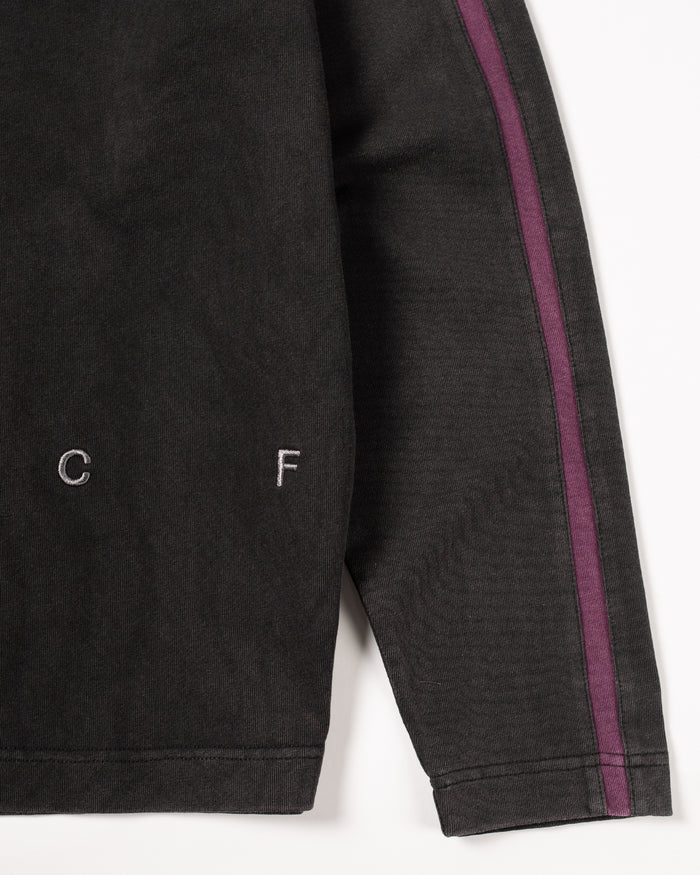 Candice - Racer Long Sleeve Tee - Black