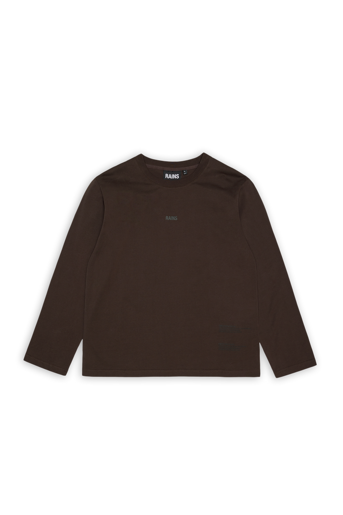 RAINS Classic Long Sleeve T-shirt Rains Bark Long Sleeve