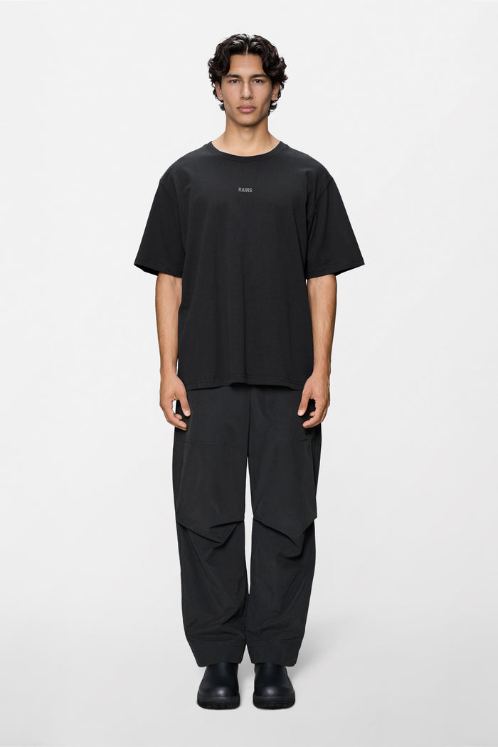 RAINS Classic T-shirt Rains Black Short Sleeve