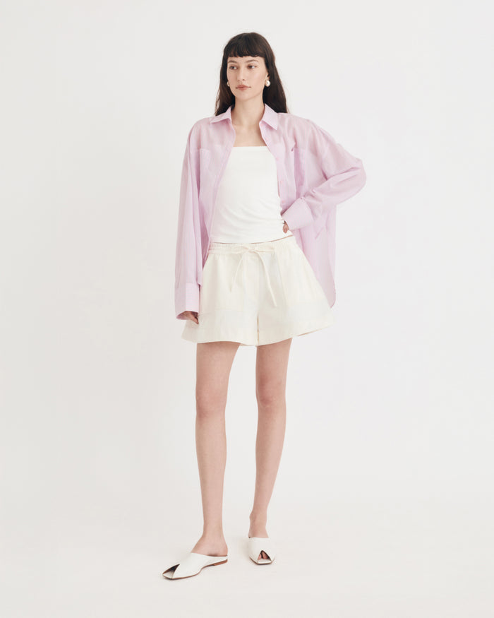 COHEN SHIRT PINK & NAVY STRIPE