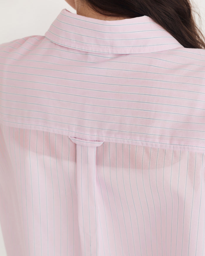 COHEN SHIRT PINK & NAVY STRIPE
