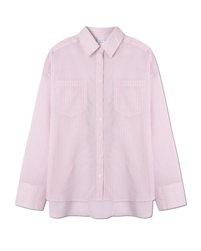 COHEN SHIRT PINK & NAVY STRIPE