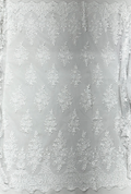 Corded Lace White and Metallic