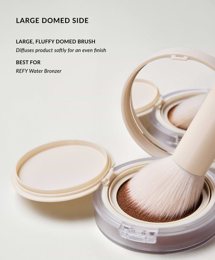 Brocha REFY para difuminar bronceador líquido con extremo grande
