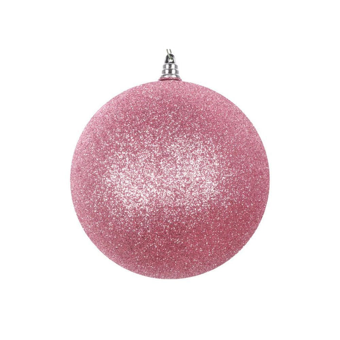 Dusty Rose Glitter Ornament, 6"